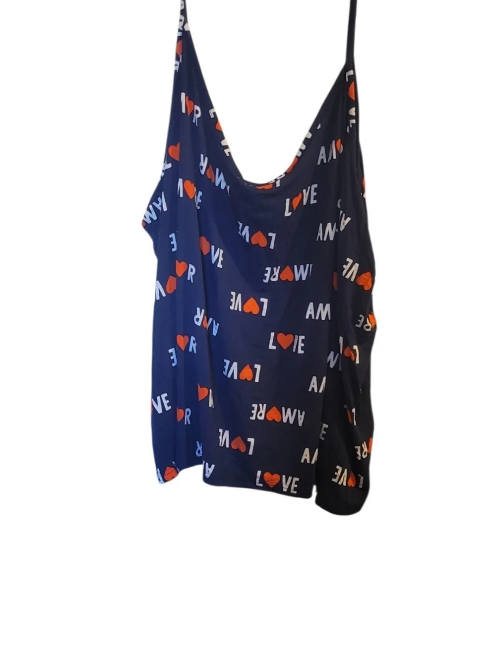 Old Navy Navy Printed 'LOVE' V-Neck Cami Sleep Tank NWOT 4X